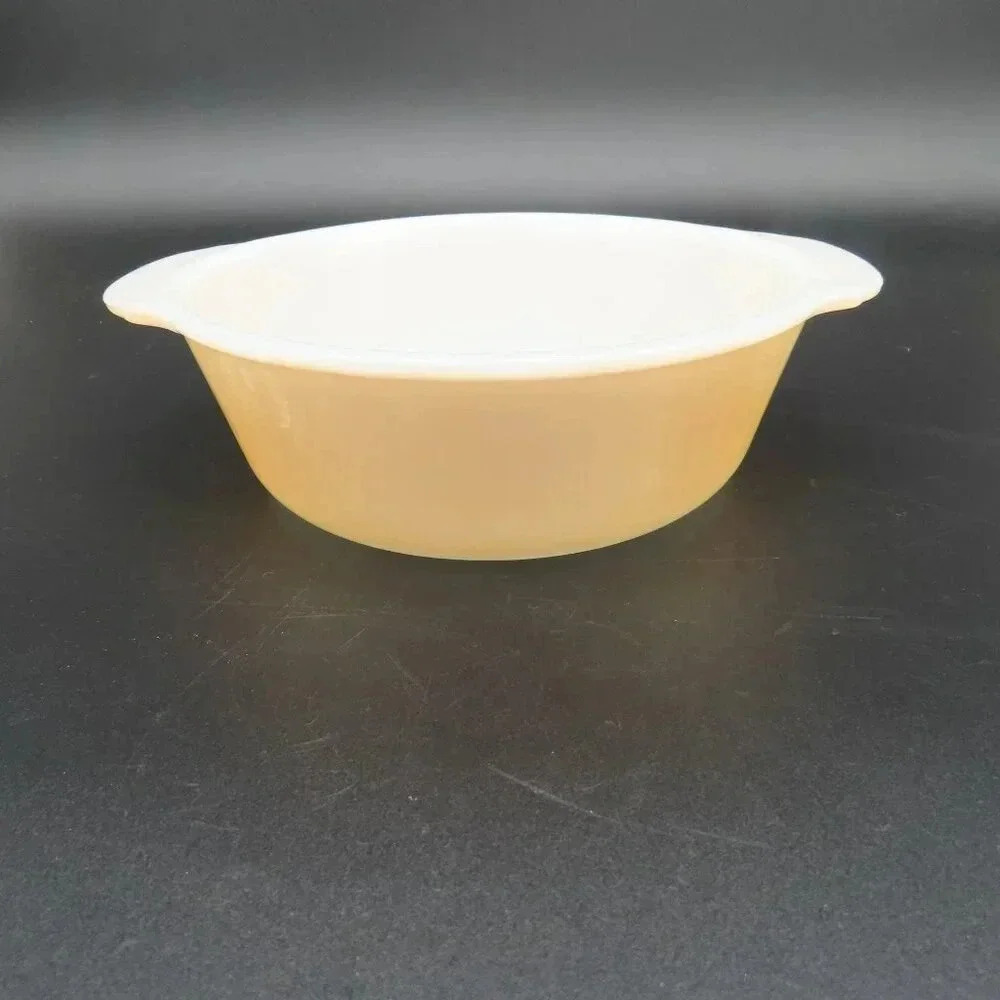 Vintage Anchor Hocking Fire King Peach Luster Casserole Dish Set of 3 - Picture 8 of 14